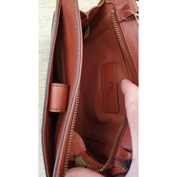 Frye Lucy Leather Crossbody Clutch in Terracotta - NEW - Picture 11 of 14